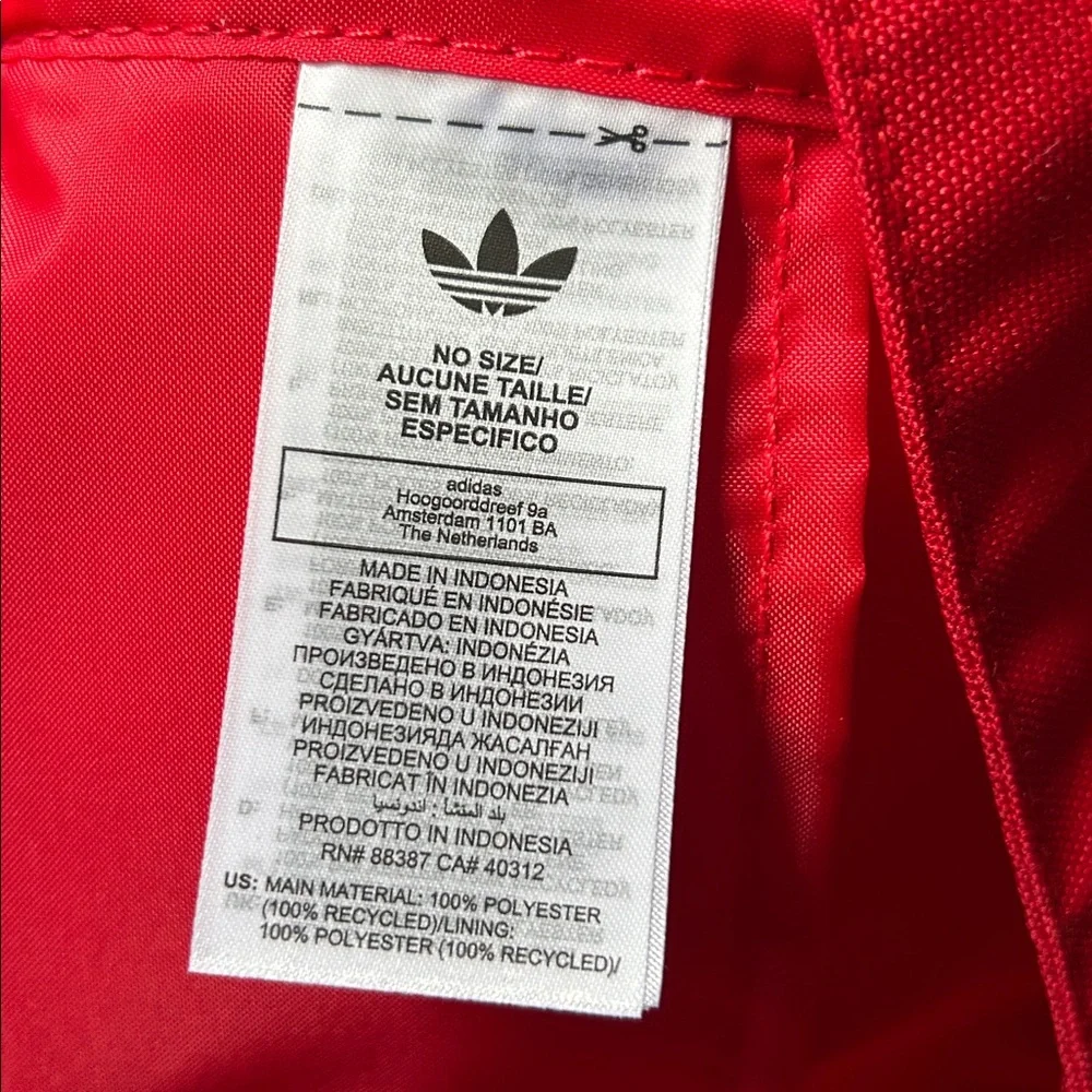 Adidas Logo Backpack Red White - Picture 11 of 11